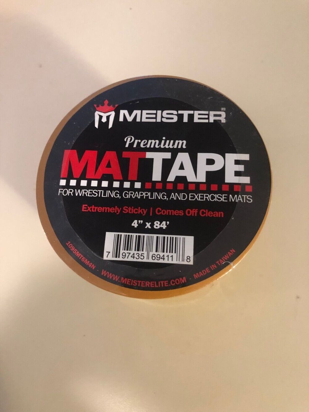 Meister Premium Mat Tape for Wrestling, Grappling and Exercise Mats - Clear - 4"